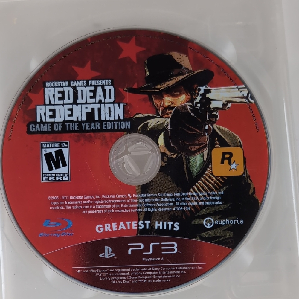 Red Dead Redemption Game of the Year Edition for PS3 - No Case
